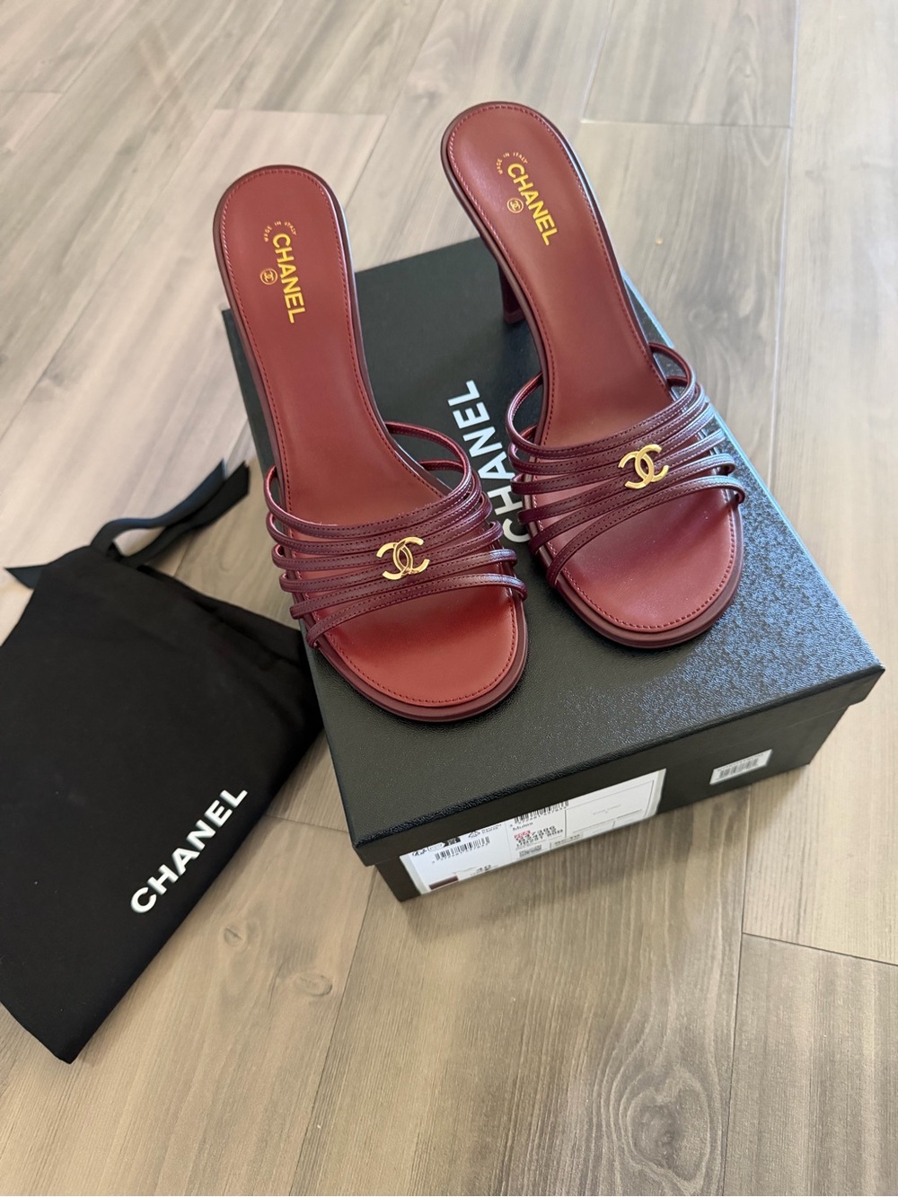 Chanel Burgundy Mules (New Collection) NEW